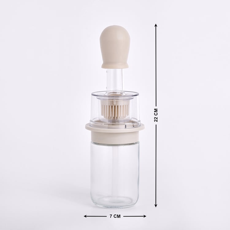 Pamolive Solin Glass Oil Bottle with Silicone Brush - 180ml