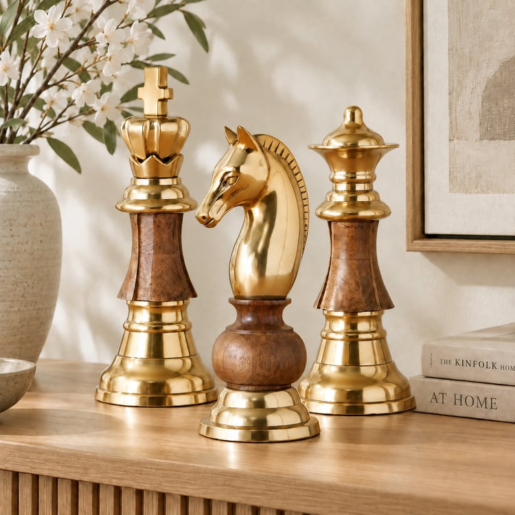 Driftwood Virginia Aluminium Chess Horse Table Accent