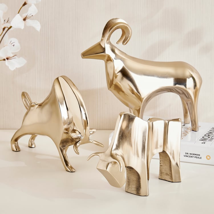 Grantley Fauna Aluminium Bull Figurine