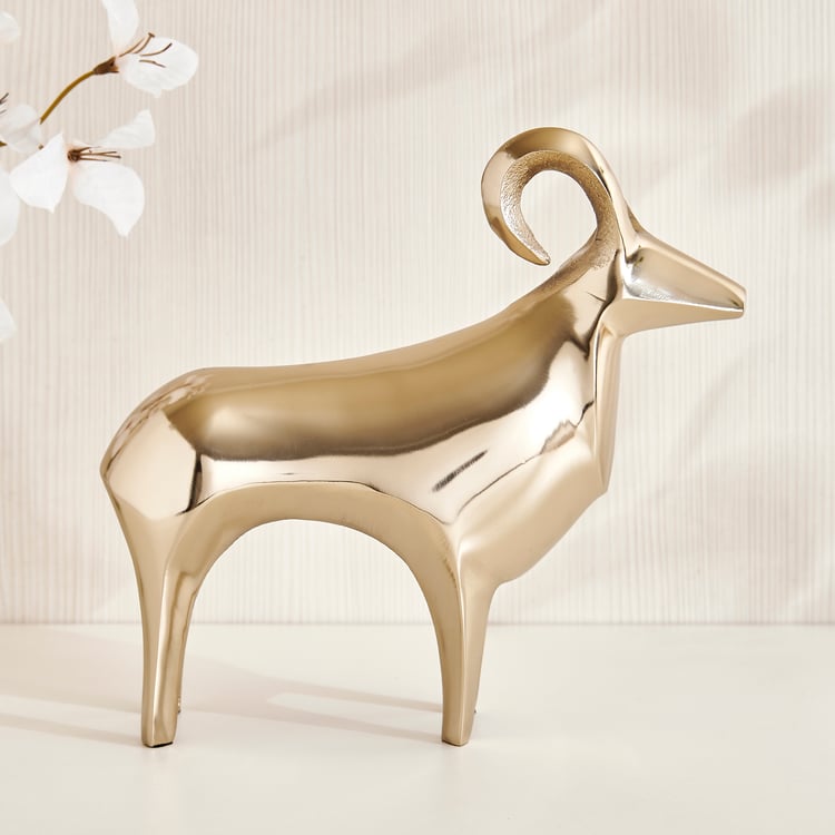 Grantley Fauna Aluminium Ram Figurine