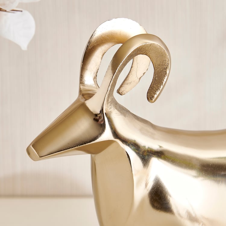 Grantley Fauna Aluminium Ram Figurine