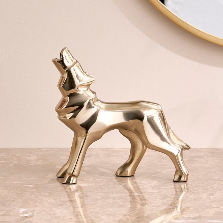 Grantley Fauna Aluminium Wolf Figurine