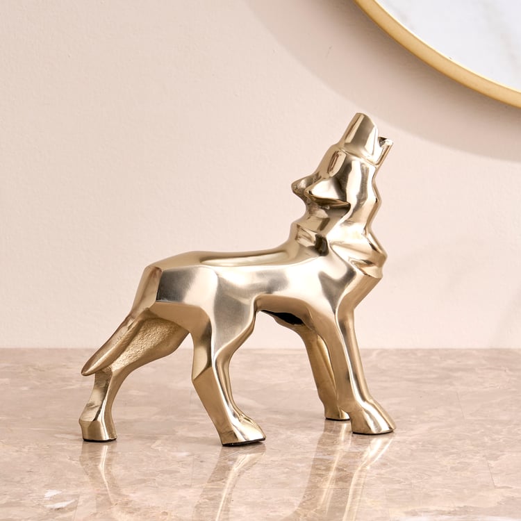 Grantley Fauna Aluminium Wolf Figurine
