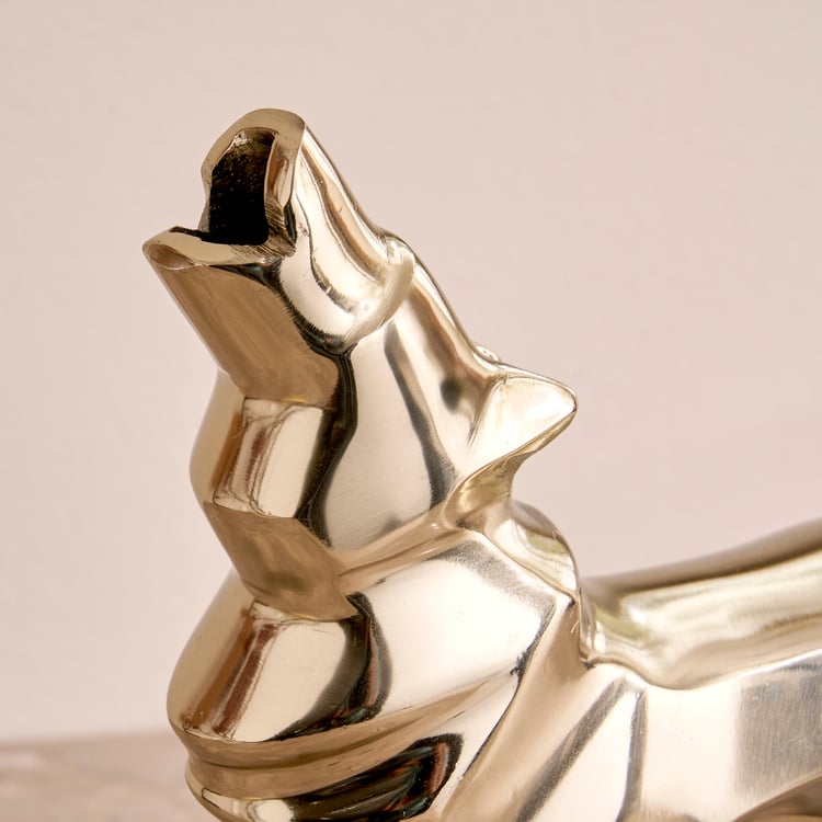 Grantley Fauna Aluminium Wolf Figurine