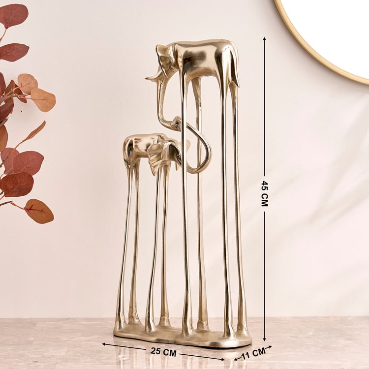 Alchemy Fauna Aluminium Twin Long Elephant Figurine