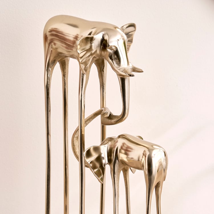 Alchemy Fauna Aluminium Twin Long Elephant Figurine