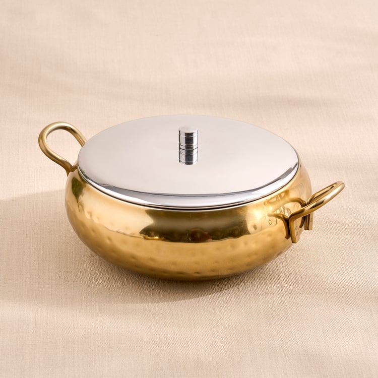 Shale Primo Set of 2 Stainless Steel Belly Casseroles with Lids