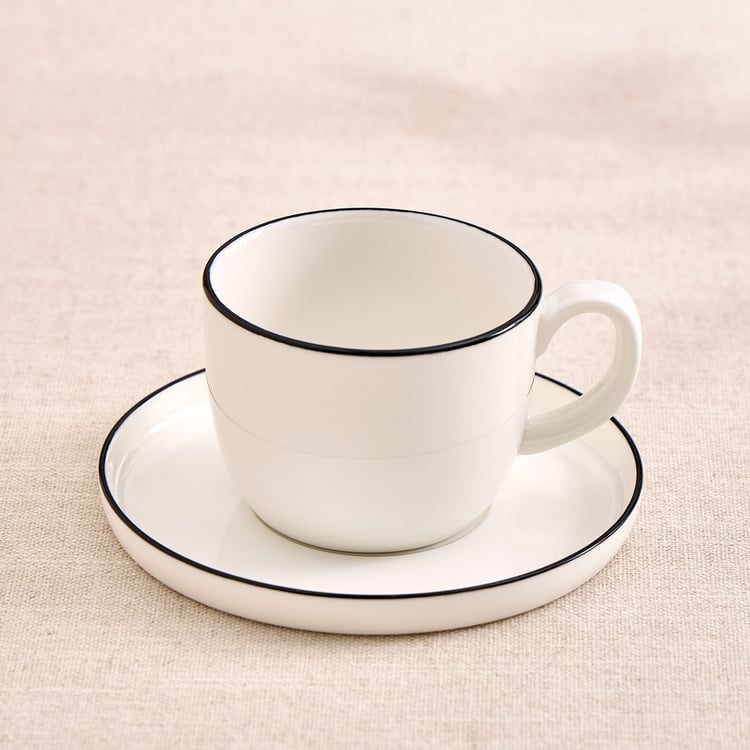 Ivory Essentials Elan Porcelain Cup and Saucer - 240ml
