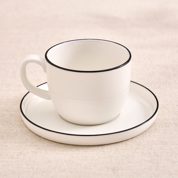 Ivory Essentials Elan Porcelain Cup and Saucer - 240ml