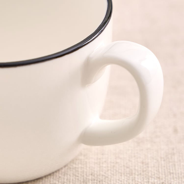 Ivory Essentials Elan Porcelain Cup and Saucer - 240ml