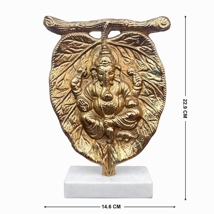 Bandhan Terra Metal Ganesha Table Accent with Rakhi