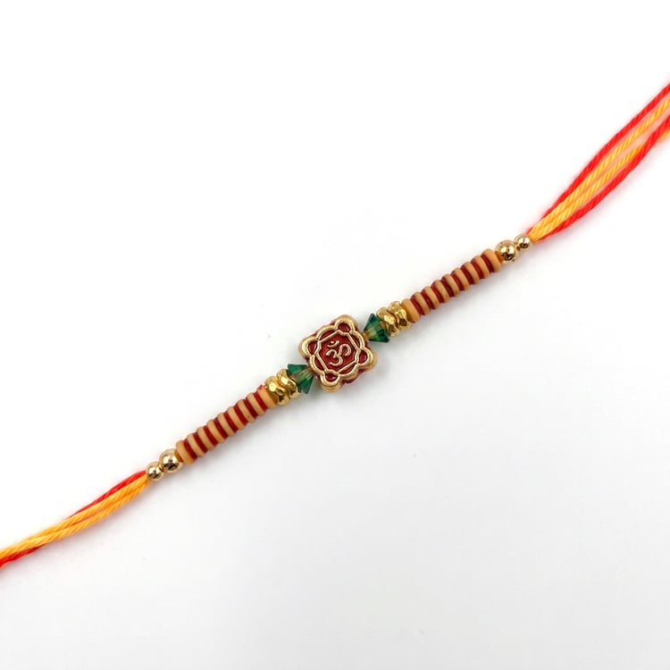 Bandhan Terra Metal Ganesha Table Accent with Rakhi