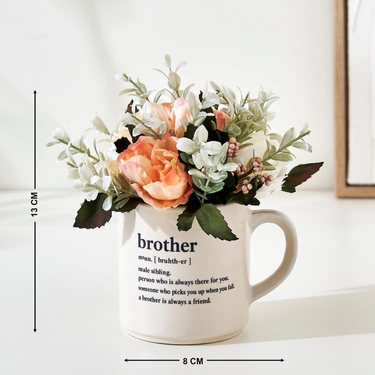 Bandhan Terra Succulents Flowers in Ceramic Pot