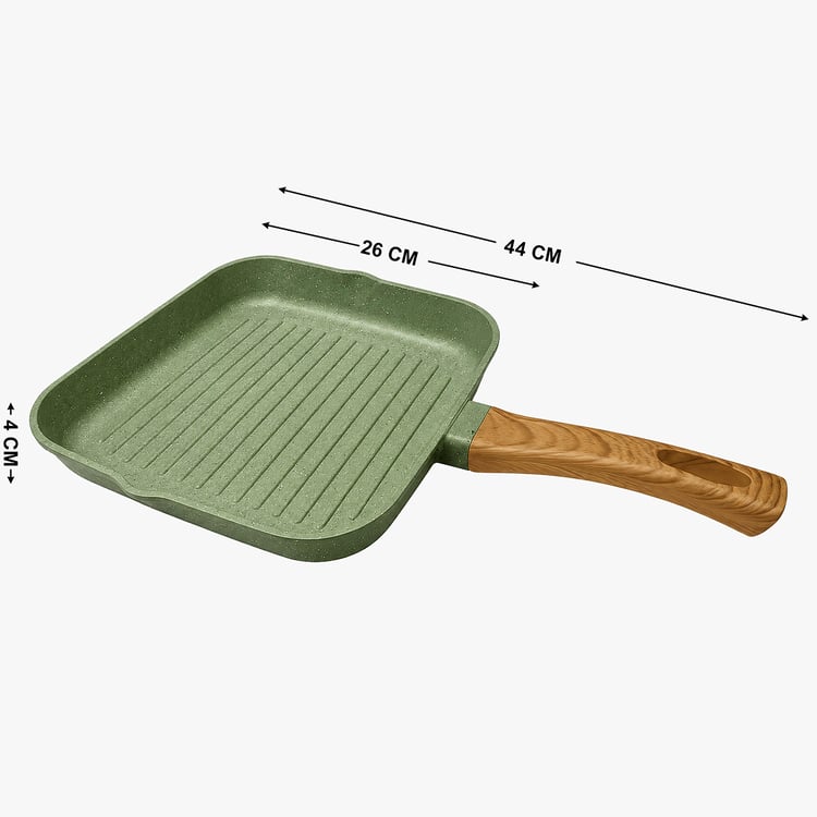 Allure Botanica Aluminium Induction Compatible Spatter Grill Pan - 26 cm