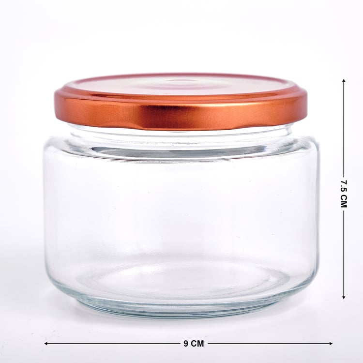 Heva Stack Onyx Set of 3 Glass Jars with Lids - 350ml