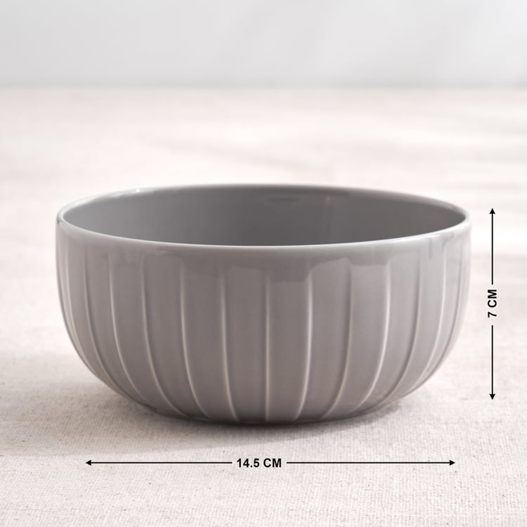 Table Stories Pleated Porcelain Cereal Bowl - 750ml