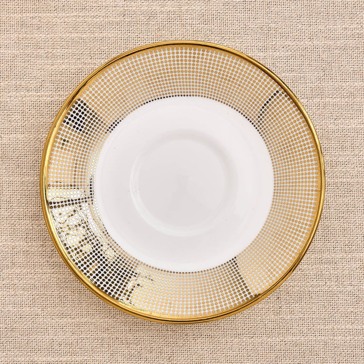 Ebony Set of 4 Bone China Printed Cups and Saucers -150ml