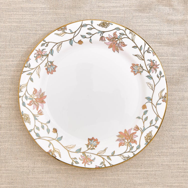 Ebony Floral 18Pcs Bone China Dinner Set