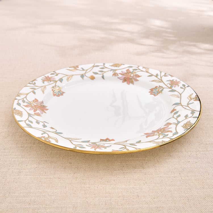 Ebony Floral 18Pcs Bone China Dinner Set