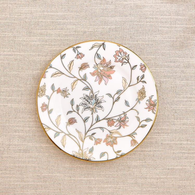 Ebony Floral 18Pcs Bone China Dinner Set