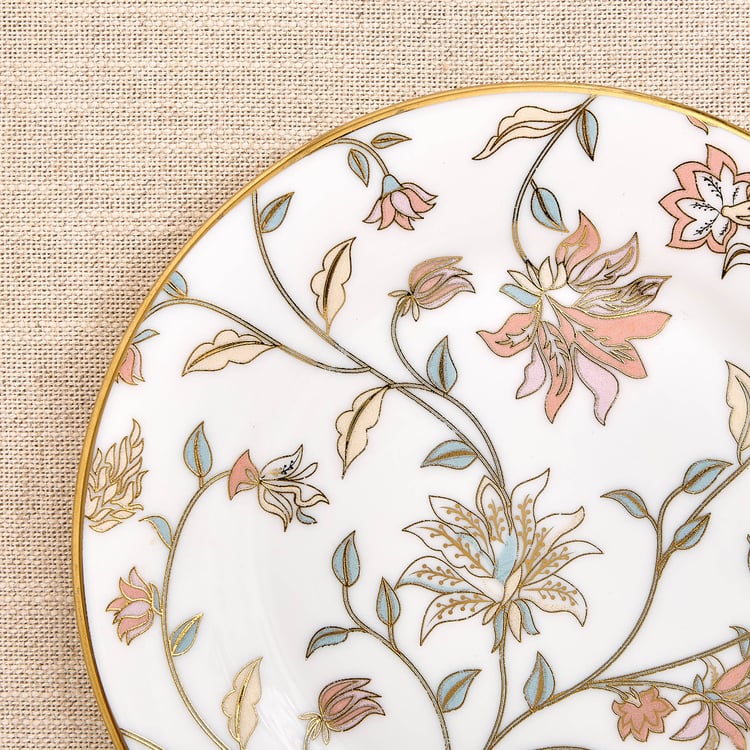 Ebony Floral 18Pcs Bone China Dinner Set