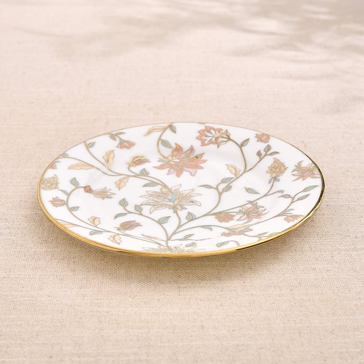 Ebony Floral 18Pcs Bone China Dinner Set