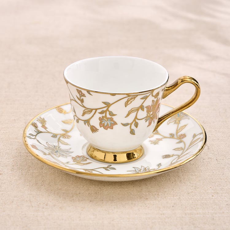 Ebony Georgian 15Pcs Bone China Tea Set