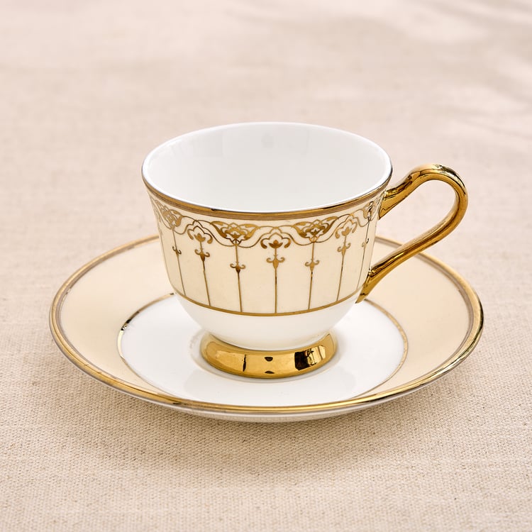 Ebony Georgian 15Pcs Bone China Tea Set