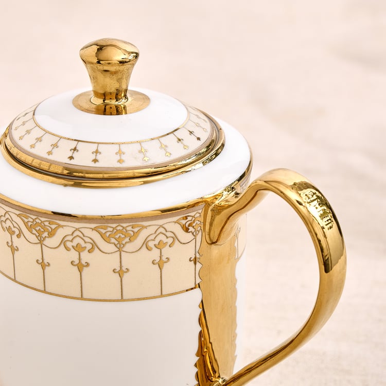 Ebony Georgian 15Pcs Bone China Tea Set