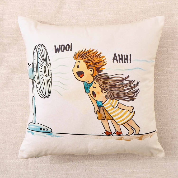 Little Bonds Printed Filled Cushion - 45x45cm
