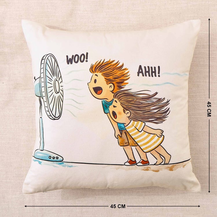 Little Bonds Printed Filled Cushion - 45x45cm