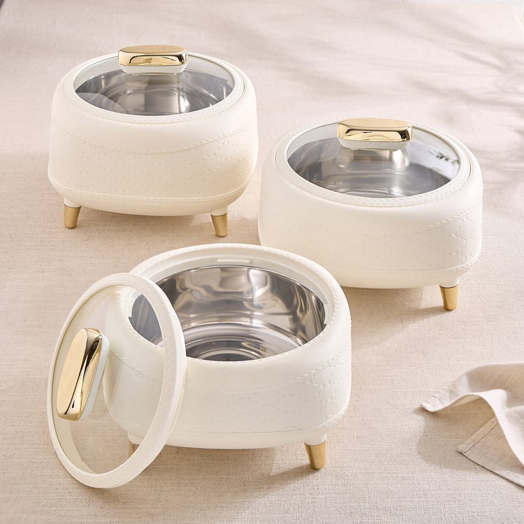 Elegance Set of 3 Polypropylene Casseroles with Legs