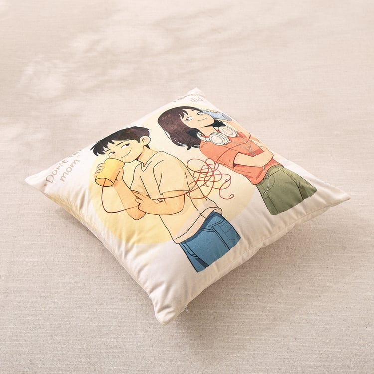 Little Bonds Printed Filled Cushion - 45x45cm