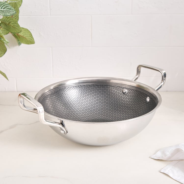 Terra Tales Lavin Triply Stainless Steel Non-Stick Kadhai - 2.7L