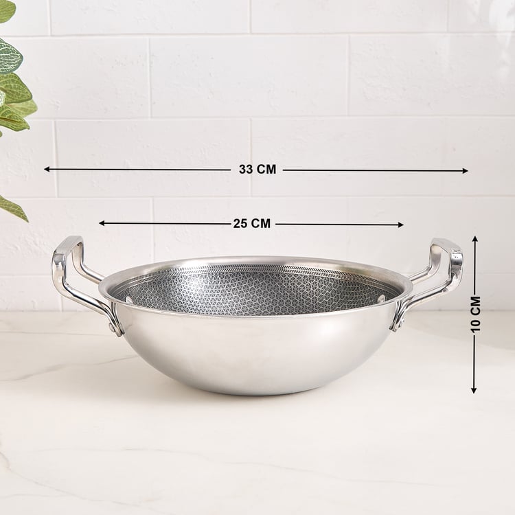 Terra Tales Lavin Triply Stainless Steel Non-Stick Kadhai - 2.7L