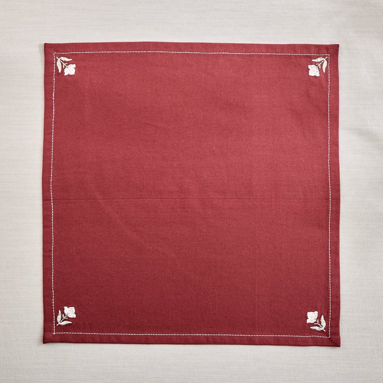 Garnet Amara Set of 2 Cotton Embroidered Napkins