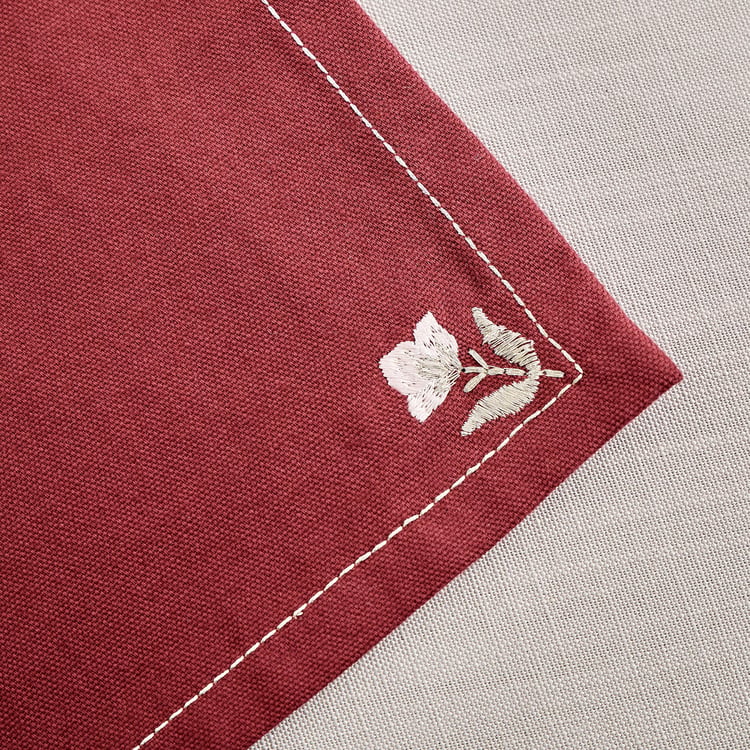 Garnet Amara Set of 2 Cotton Embroidered Napkins