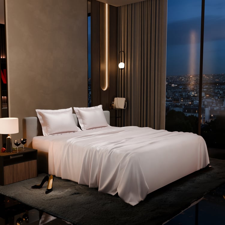 STOA PARIS Date Night Satin 300TC 3Pcs King Bedsheet Set