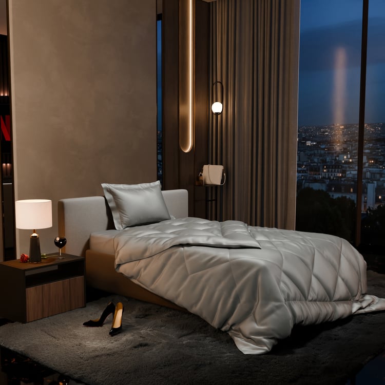 STOA PARIS Date Night Satin Quilted Single Comforter