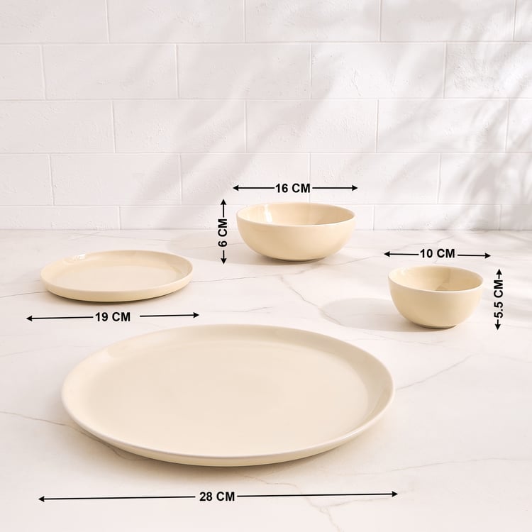 Crafted Glaze 16Pcs Porcelain Dinner Set