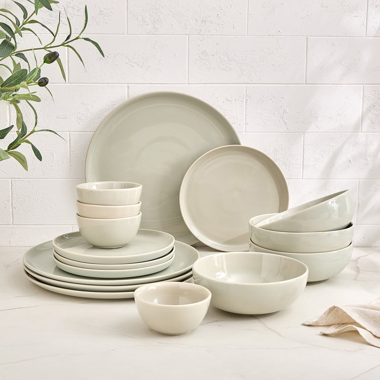 Crafted Glaze 16Pcs Porcelain Dinner Set