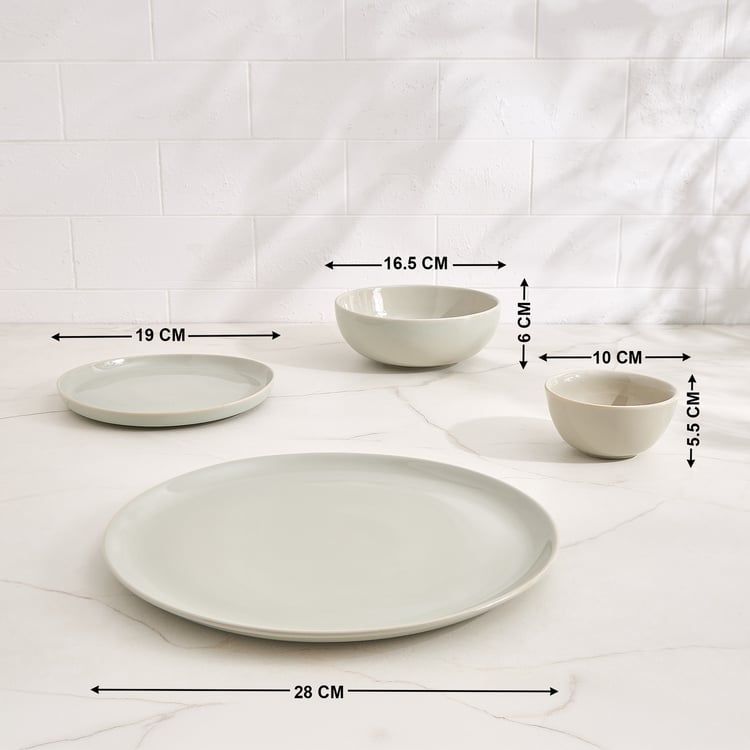 Crafted Glaze 16Pcs Porcelain Dinner Set
