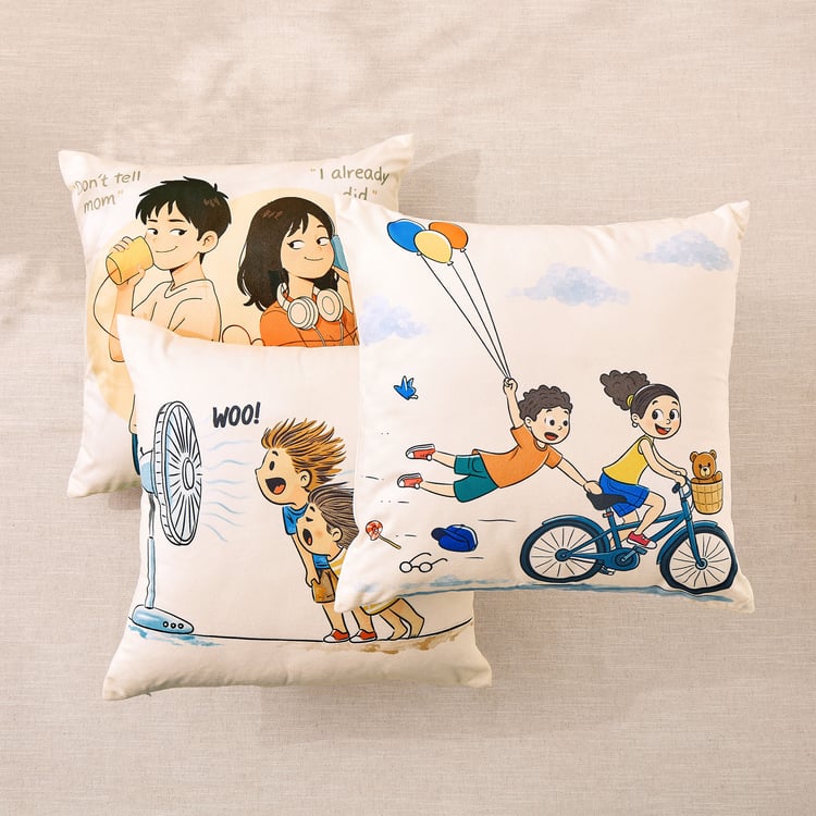 Little Bonds Printed Filled Cushion - 45x45cm