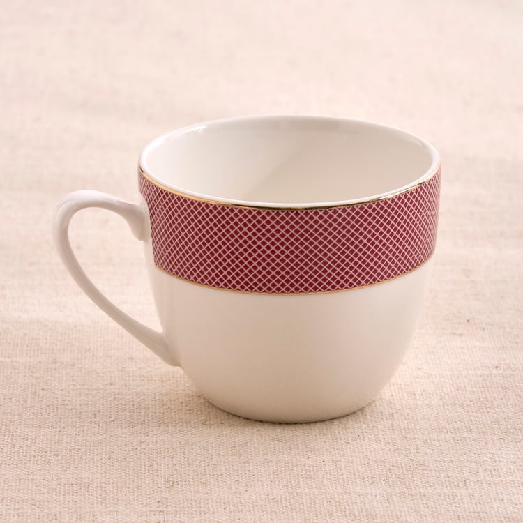 Garnet Amara New Bone China Cup and Saucer - 350ml