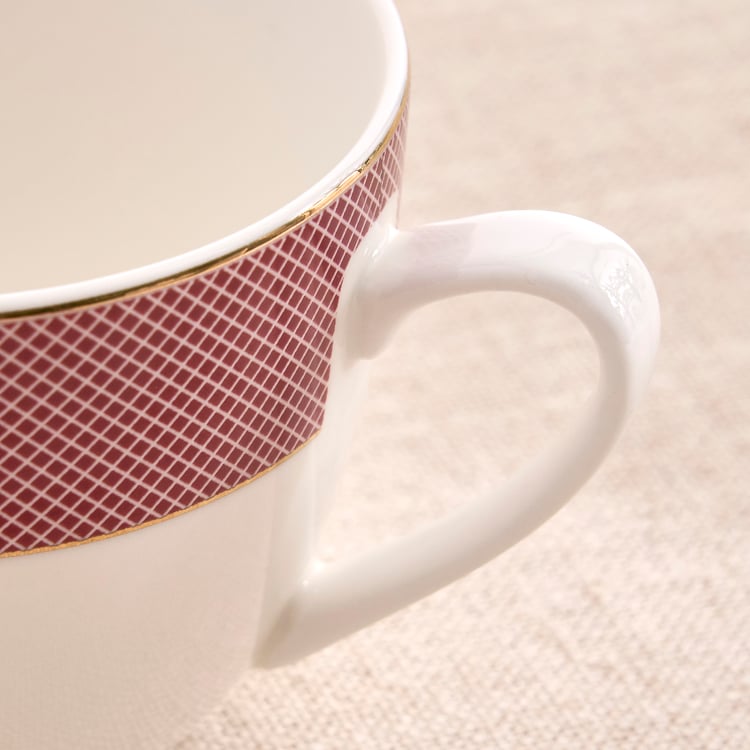 Garnet Amara New Bone China Cup and Saucer - 350ml