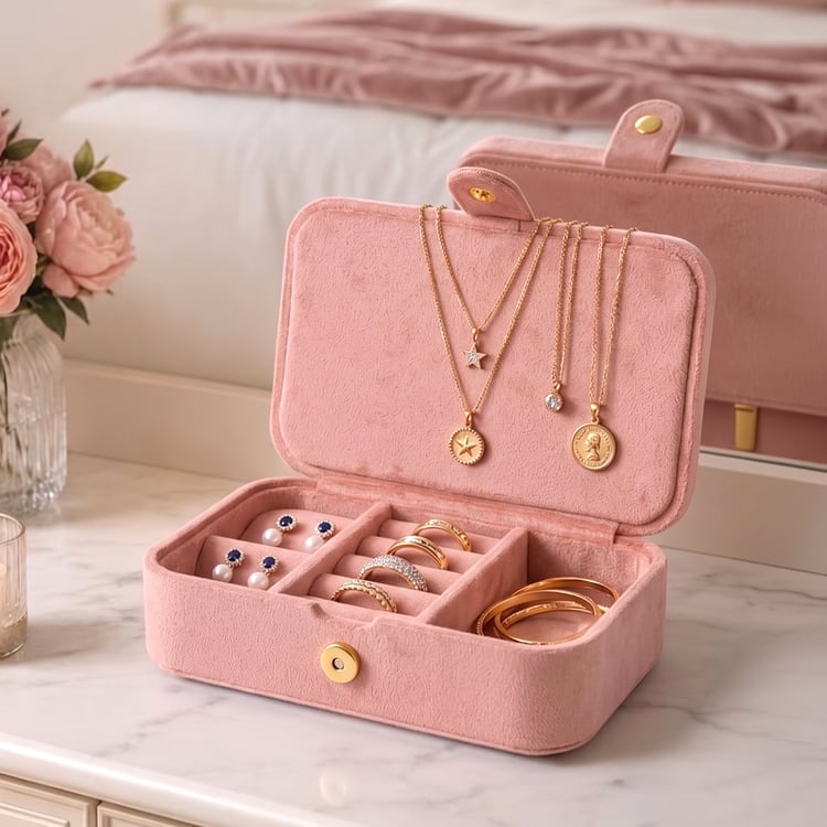 Orion Cosmetic Organisers Embroidered Jewellery Box