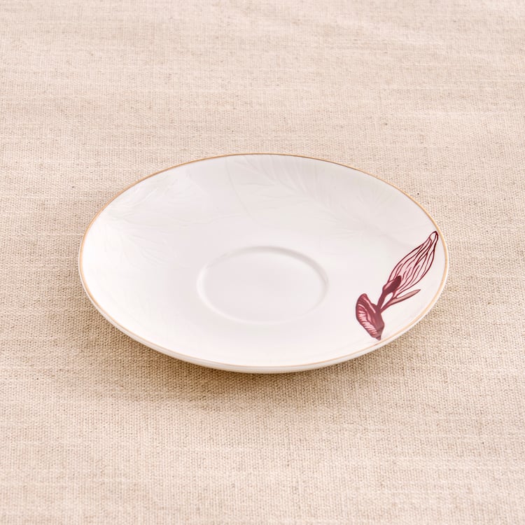 Garnet Altius New Bone China Floral Print Cup and Saucer - 200ml
