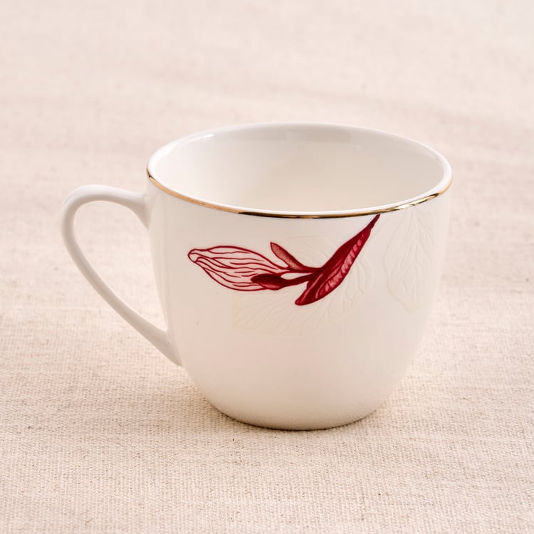 Garnet Altius New Bone China Floral Print Cup and Saucer - 200ml