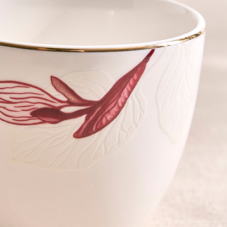 Garnet Altius New Bone China Floral Print Cup and Saucer - 200ml