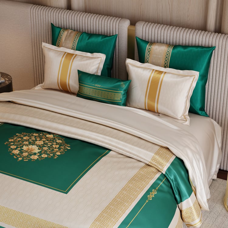STOA PARIS Coronation Satin 7Pcs Double Bed-In-A-Bag Set